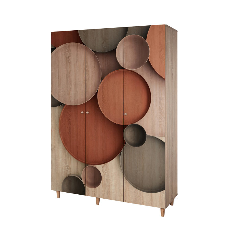 Berend 3 Door Manufactured Wood Wardrobe