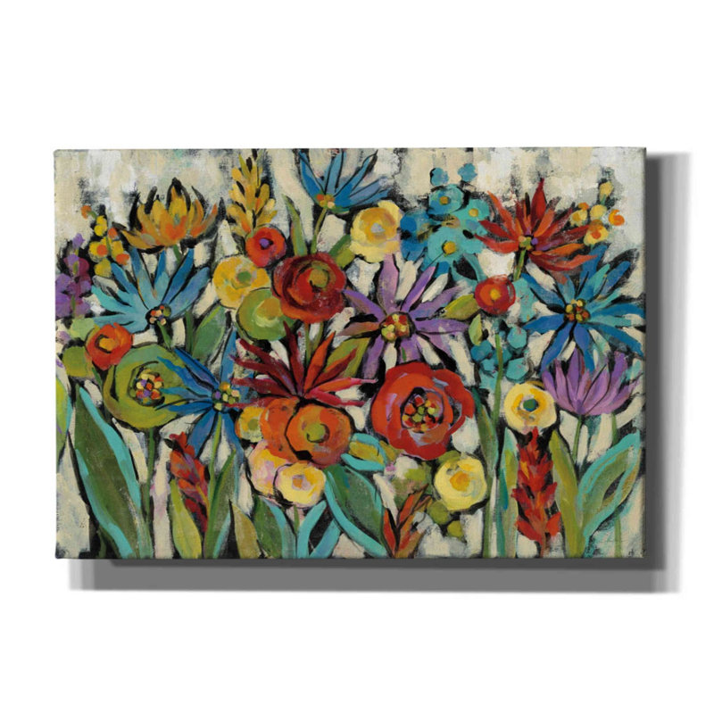 «Confetti Floral I» par Silvia Vassileva, art mural sur toile, H 18 po x l 26 po x P 0,75 po