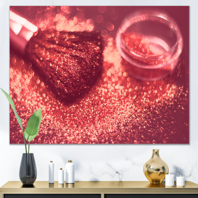Red Glitter Sparkle - œuvre d'art sur toile Glam