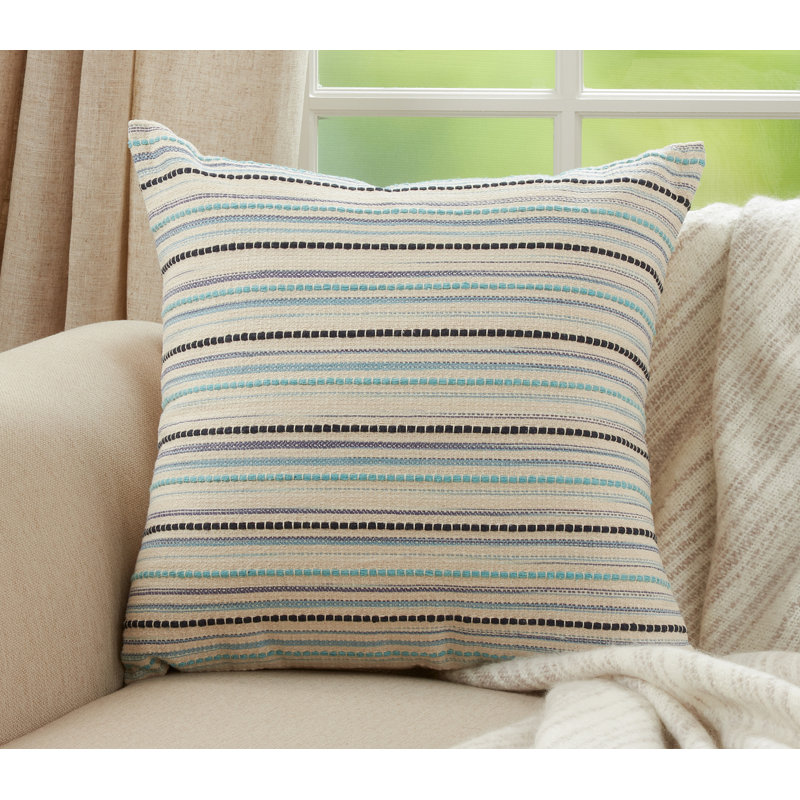 Beau Striped Cotton Pillow Cover