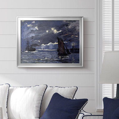 Un paysage marin, expédition au clair de lune-Claude Monet - Toile tendue avec châssis, 1864