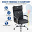 Fauteuil de direction ergonomique capitonné en similicuir avec accoudoirs rembourrés-492460140