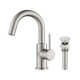 Circular Single Hole Bathroom Faucet with Drain Assembly