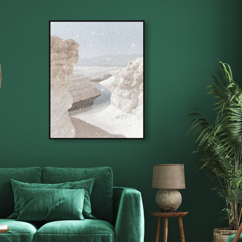 Desert Sapphire Print by Oliver Gal, 37"H x 31"W, Black Floater Frame