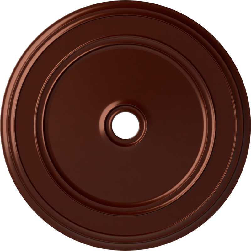 Médaillon de plafond classique Endurathane, diamètre extérieur de 41 1/8 po x P 4 po x P 2 1/8 po (convient aux auvents jusqu'à 5 1/2 po), finition dorée peinte à la main