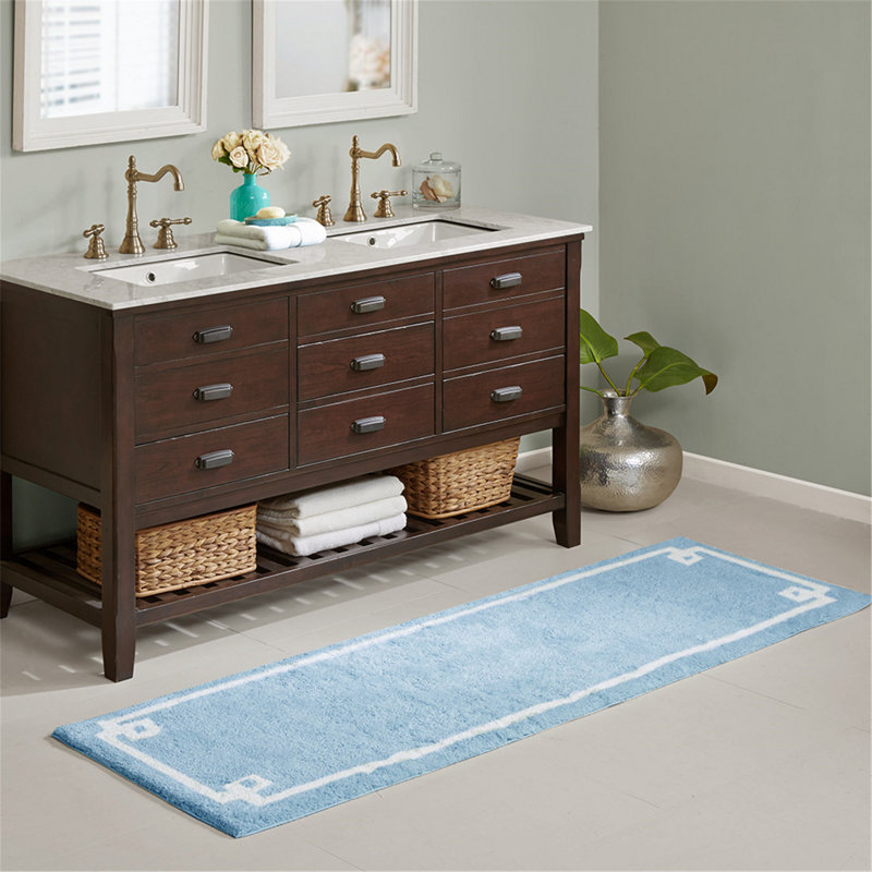 Tapis d'intérieur, tapis de bain touffeté en coton pour la maison, Rectangulaire 2 pi x 6 pi