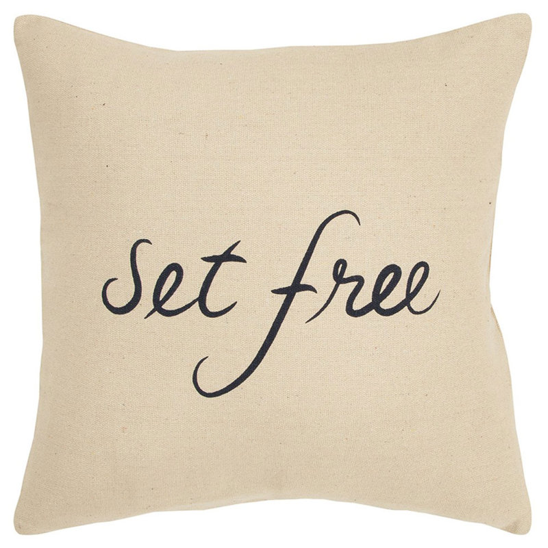 Housse et insert de coussin carré en coton Inked Collection