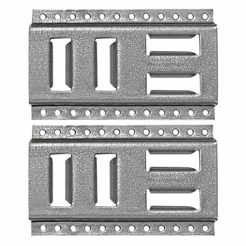 Snap-Loc Fast-Track E-Track, paquet de 2, 8 po, acier galvanisé horizontal vertical