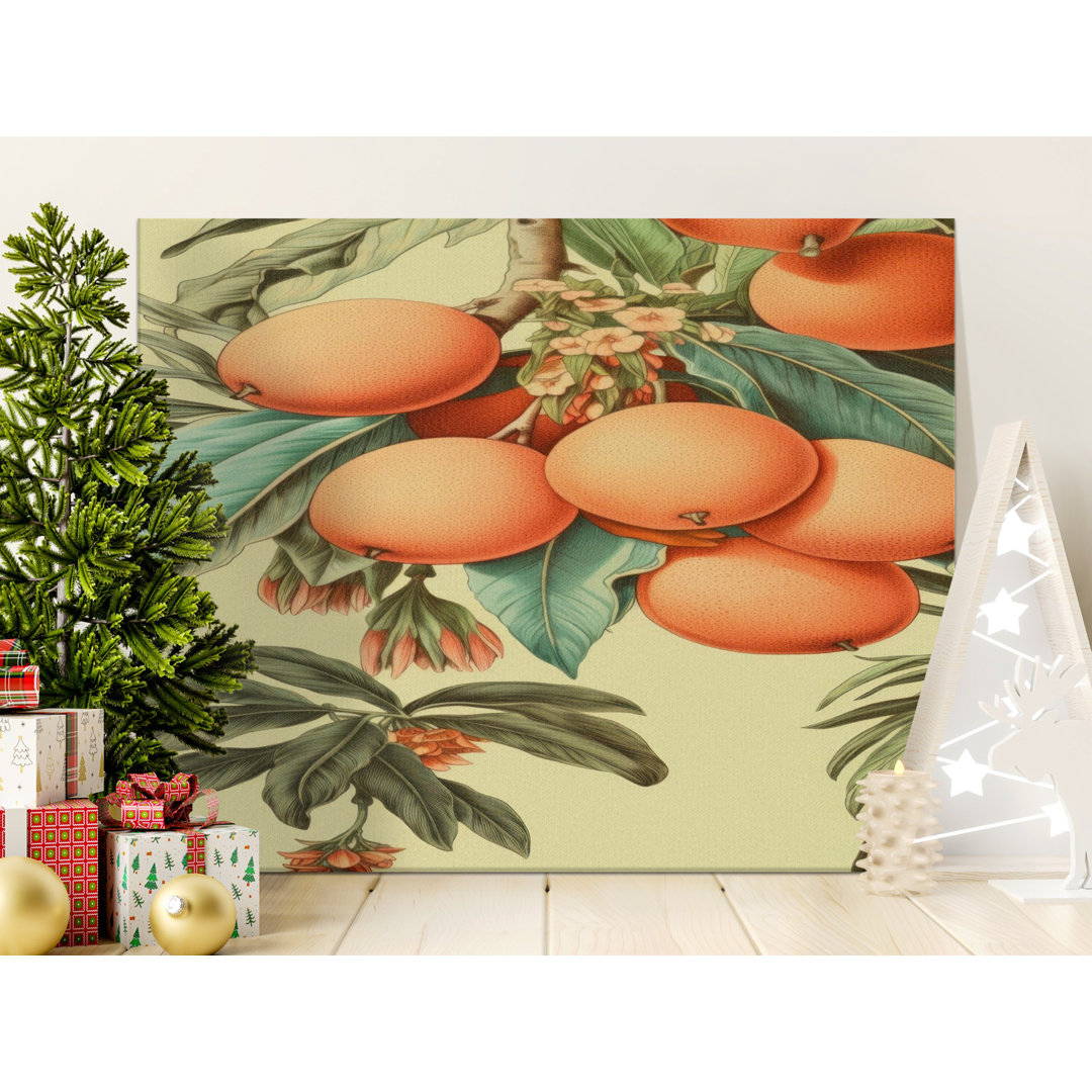 Tropical Citrus Botanical Canvas Print