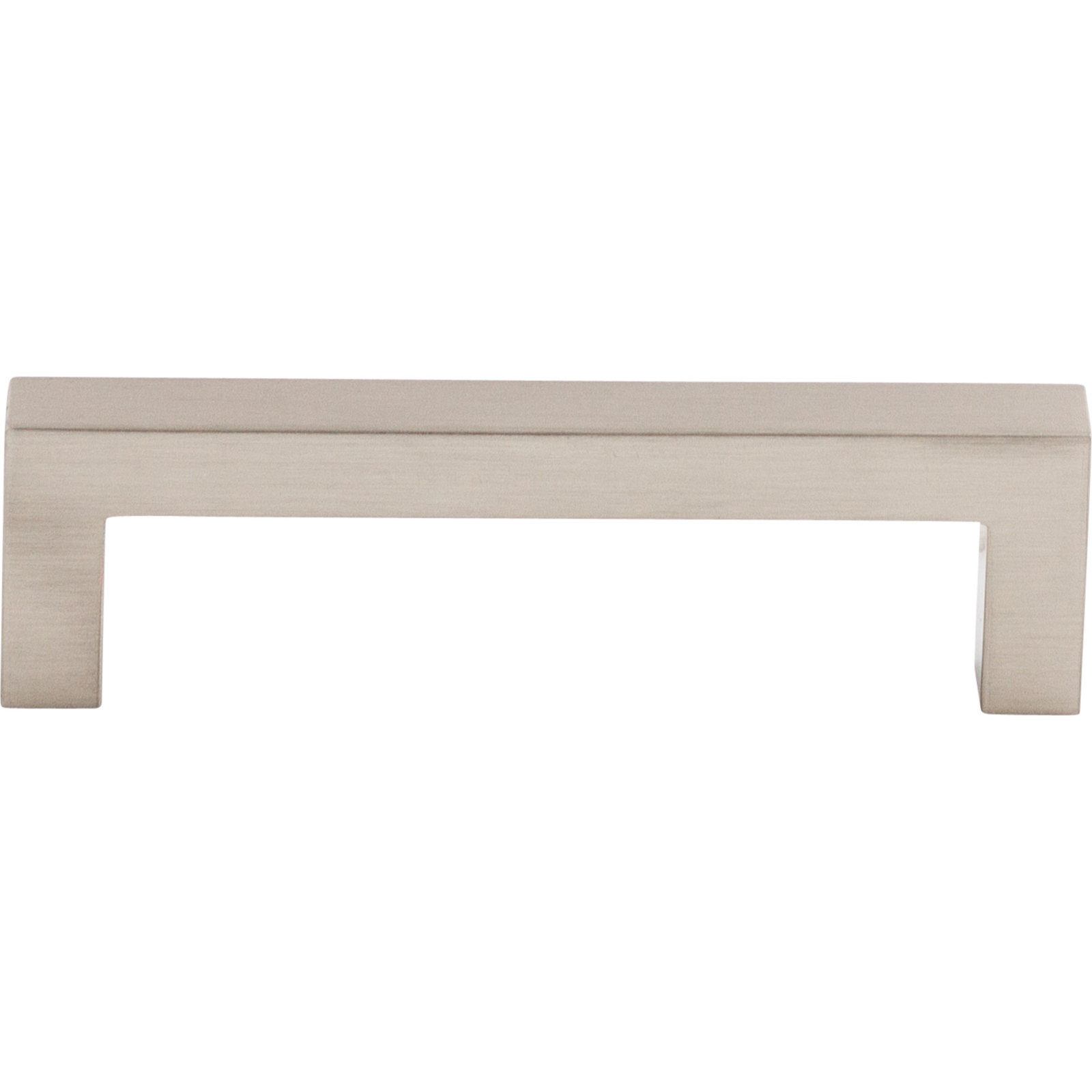 Square Bar Cabinet Pull, 3 3/4" Center to Center, Brushed Satin Nickel