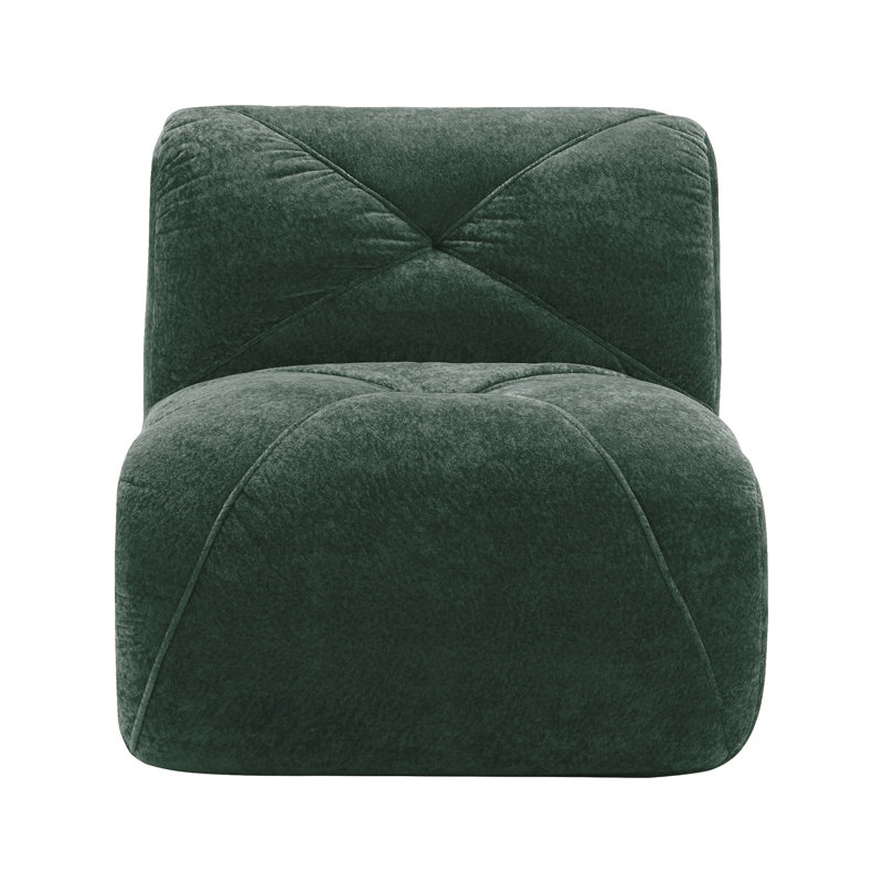 Canapé sans accoudoirs en velours - vert, Green