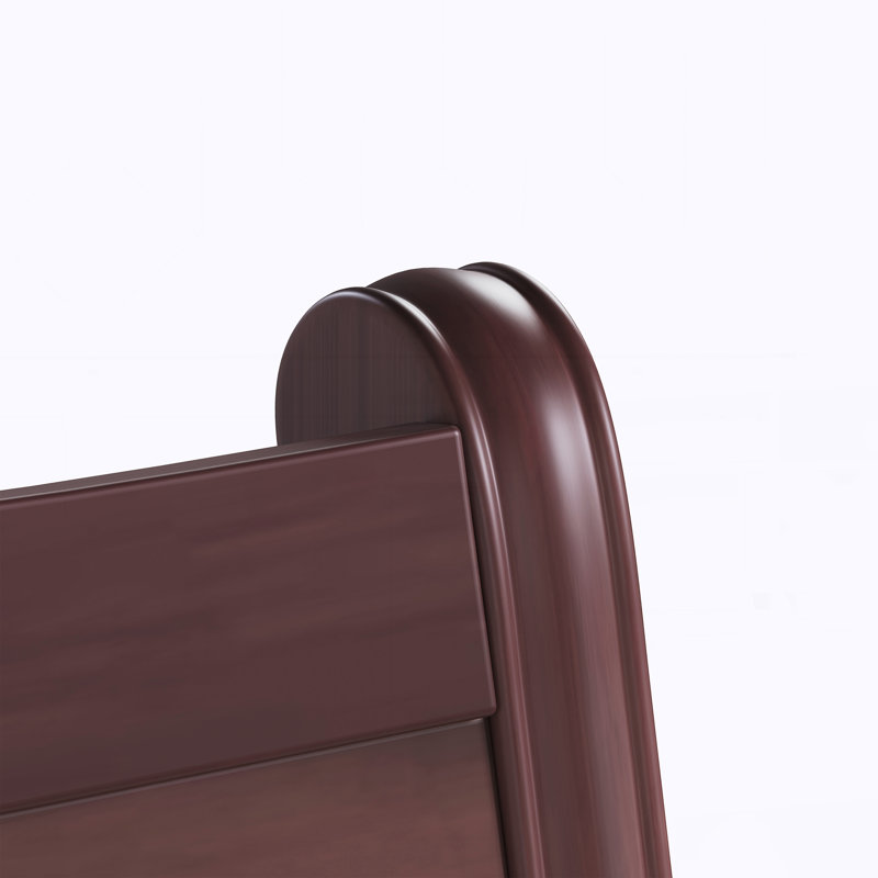 Cadre de lit grand en bois avec tête de lit, lit plateforme rétro, Grand lit, Noyer foncé