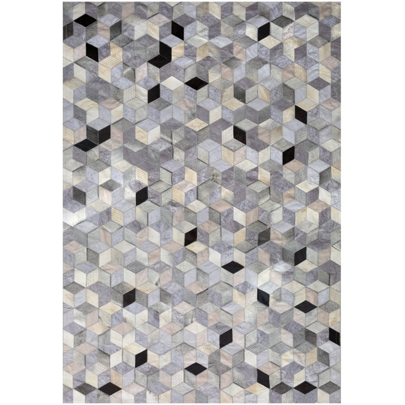Art Hide Cowhide Area Rug in Gray, Rectangle 9' x 12'