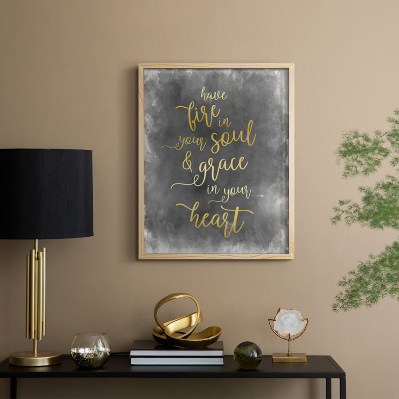 Fire in Your Soul, reproduction encadrée - bois massif