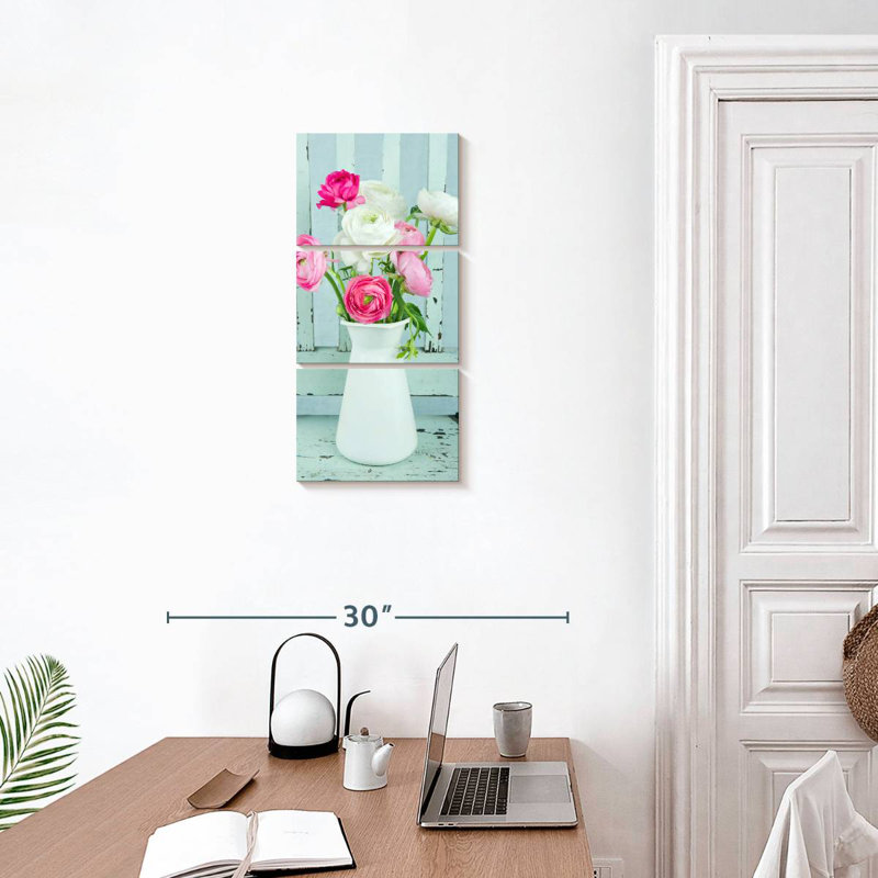 Fleurs rustiques rétro, H 27 po x l 12 po