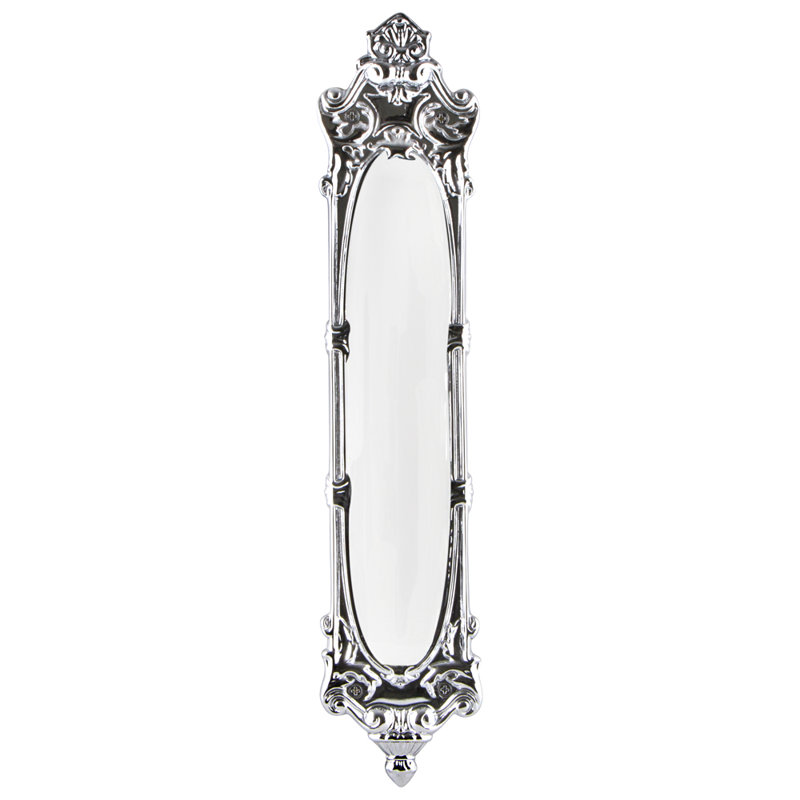 Louis Push Plate, Bright Chrome