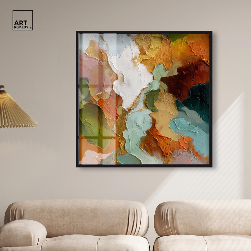 «Earthen Flow I Shadowbox Print» par Art Remedy, cadre noir, 41 x 41, H 41 po x l 41 po, Structure noire