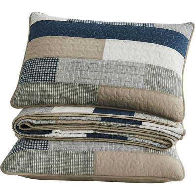 Dylan Cotton Patchwork Quilt Set