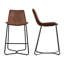 Carnot Upholstered Counter Stool with Metal Frame-957315739