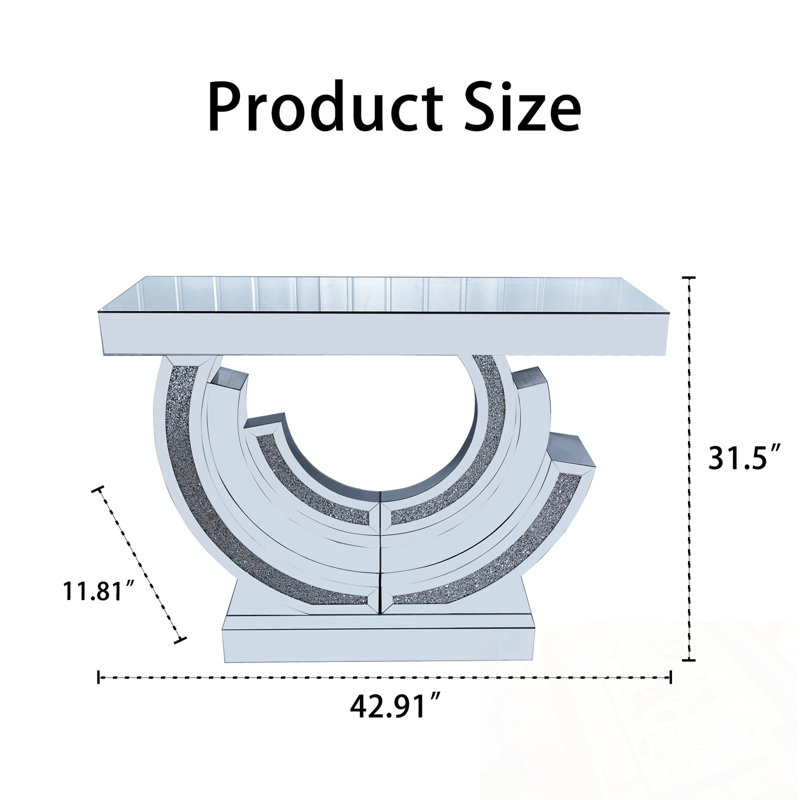 Miroir central à miroir avec base robuste, Argent