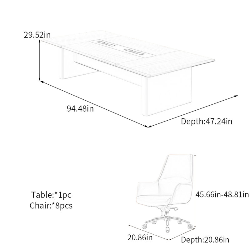 Ajang, 29.52" H x 94.48" L x 47.24" W