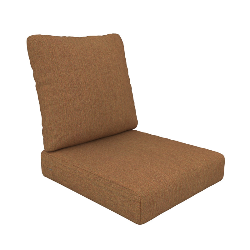 Deep Seating Outdoor Sunbrella® Seat/Back Cushion, Canvas Teak