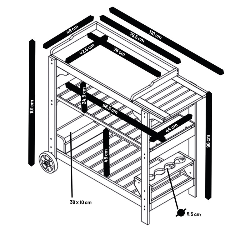 Lyles Kitchen Cart