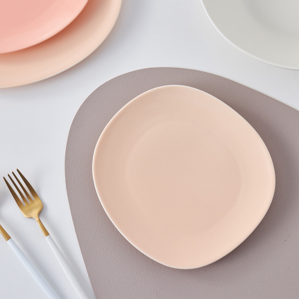 Delilah 11" Porcelain Dinner Plate, Pastel Orange