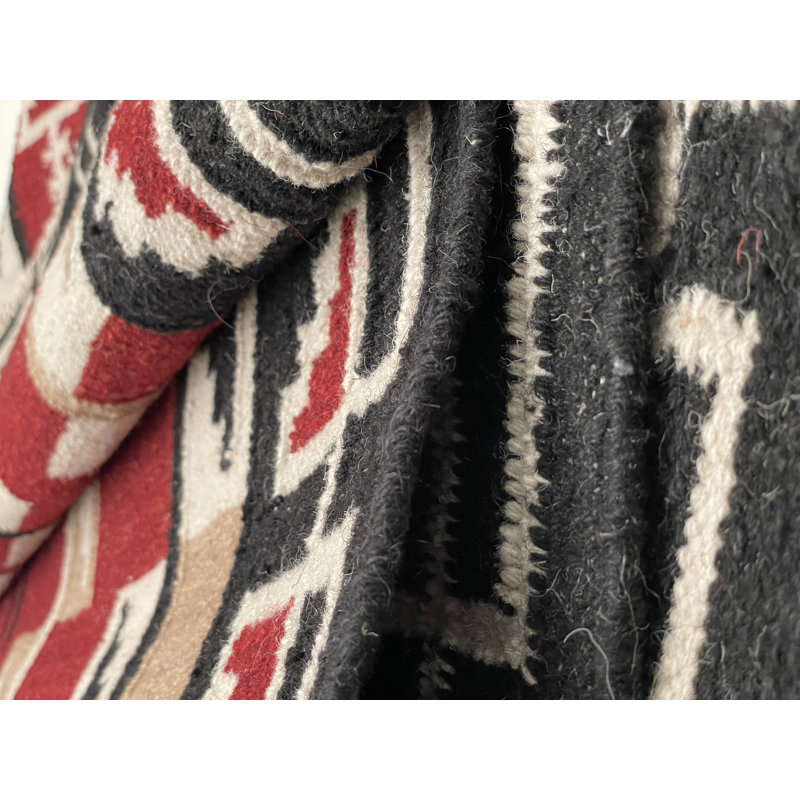 Southwestern Handwoven Reversible Flatweave Kilim Wool Area Rug, Runner 2' x 6'