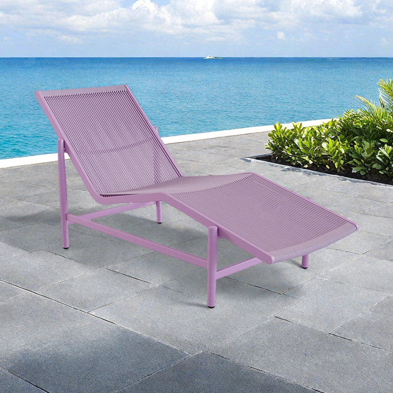 Outdoor courtyard hotel leisure lounge chair, Purple