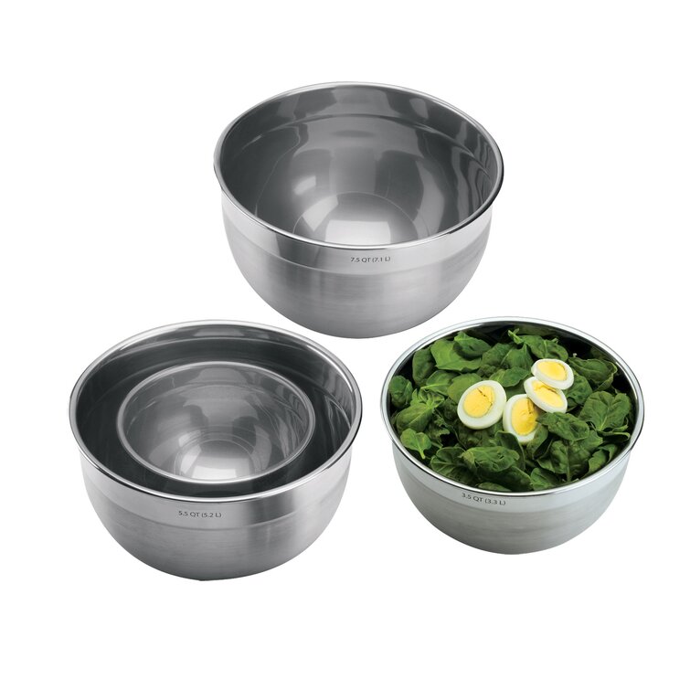 Tovolo Stainless Steel Mixing Bowls with Lids | Set of 3