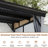 12 ft. W x 10 ft. D Wall-mounted Galvanized Steel Hardtop Gazebo, Heavy-duty Wooden Frame Patio Gazebo with Netting & Curtains-125386304