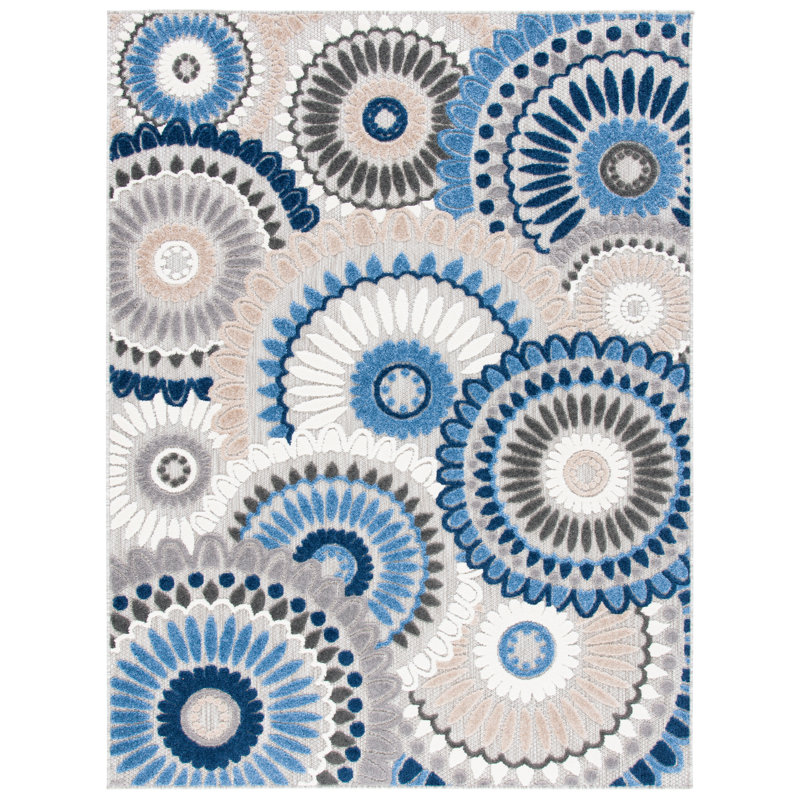 Delloyd Performance Geometric Indoor/Outdoor Area Rug, Rectangle 10' x 14'