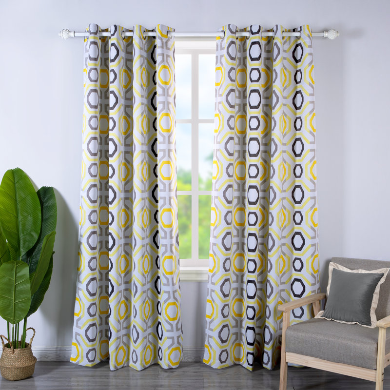 Carrena  Moroccan Geometric Boho Curtains for Living Room Bedroom Farmhouse  Semi Blackout Room Darkening Trellis Patterned Drapes 2 Panel Set 