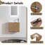 Meuble-lavabo flottant de 22 po avec lavabo et porte à fermeture en douceur pour petits espaces | Idée de cadeau-866367020