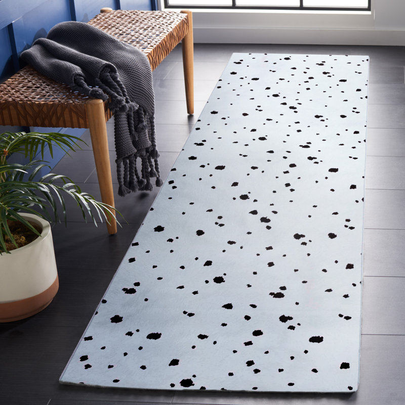 Faux Hide Performance Machine Washable Abstract Rug, Runner 2'6" x 8'