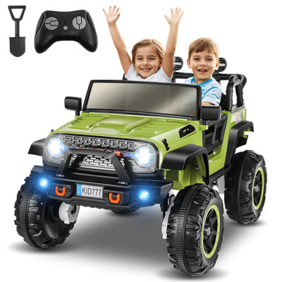 Alex 24V Real 2 Seater Ride On Toys Electric SUV Jeep Car With Remote Control,2WD/4WD Switchable, 4X100W Motor, Bluetooth, Music, USB, Lights