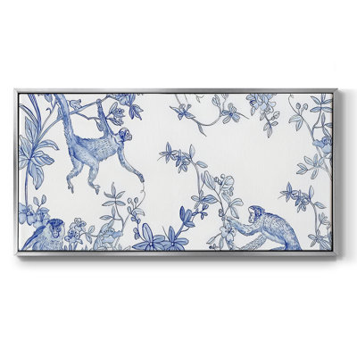 «Blue Monkey Land Toile II», toile tendue avec châssis, prête à accrocher