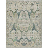 High-Quality Hand-Knotted Ivory And Beige Area Rug