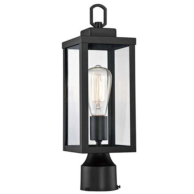Berkett Transparent Waterproof Post Light, Black