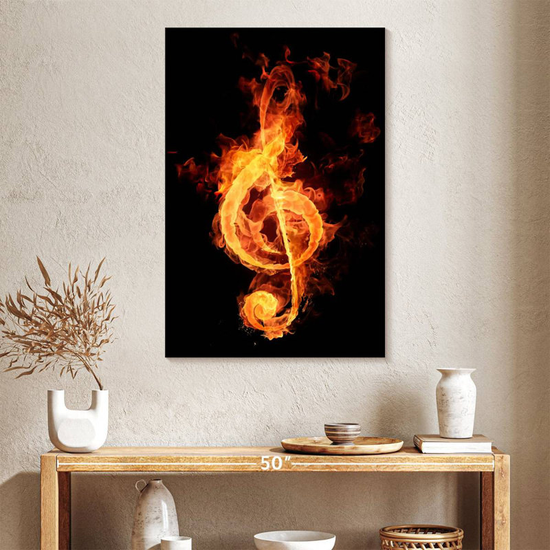 Abarca Flame G Clef, H 24 po x l 16 po
