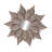 Metal Starburst Light Brown Wall Mirror