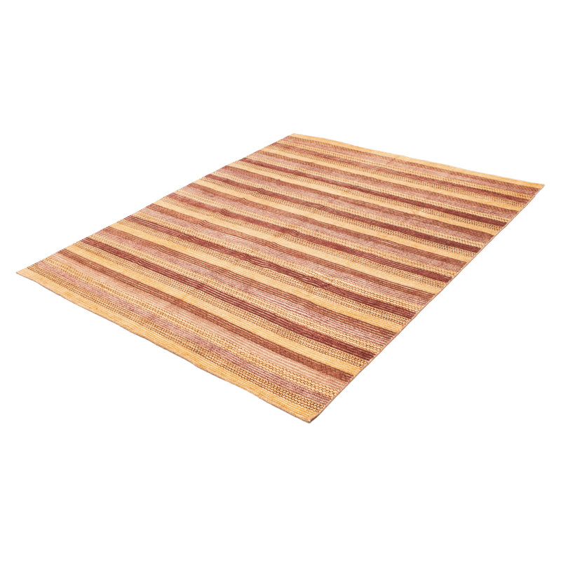 Tapis ivoire en laine noué à la main de conception unique 8 pi x 9 pi 9 po Rockleigh