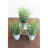 13'' Faux Herbs Plant in Cement Pot