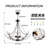 6-head Black Flower Branch Dining Chandelier