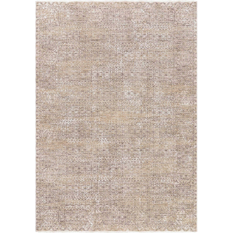 Tapis d'inspiration mondiale Bungalow Rose Escambia Echo, Rectangle 7 pi 10 po x 10 pi 6 po