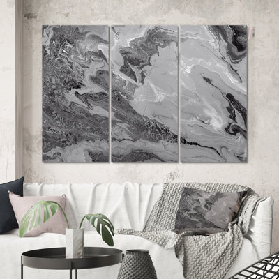 «Gray Wavy», reproduction d'art sur toile