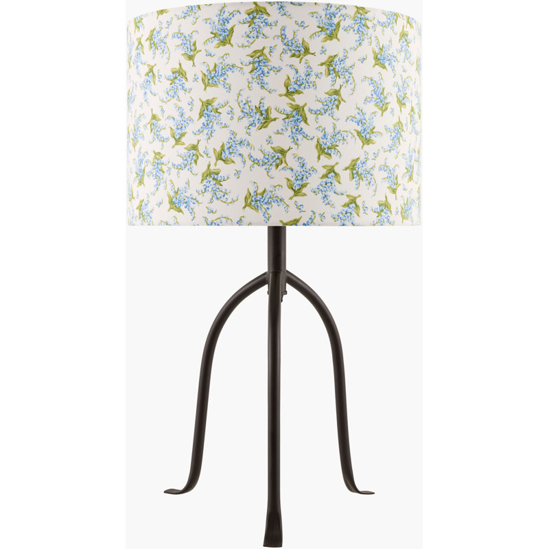Lampe de table Norval, Ivoire/ Bleu clair