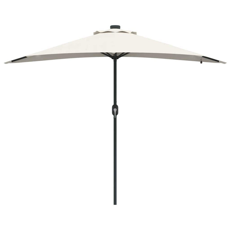 Garden Parasol Polyester and Steel Outdoor Umbrella Patio Sunshade, 223cm H x 149cm W x 149cm D, Beige