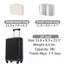 Valise de transport rigide de 20 pouces, valise légère en ABS durable avec roulettes pivotantes, verrou TSA intégré, 2 cubes de rangement, noir